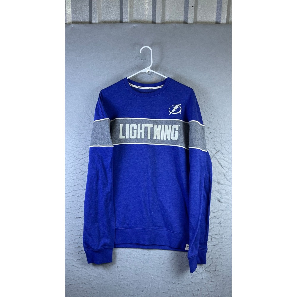Fanatics Sweatshirt Mens Large Blue Excellent Tampa Bay Lightning NHL Fleece